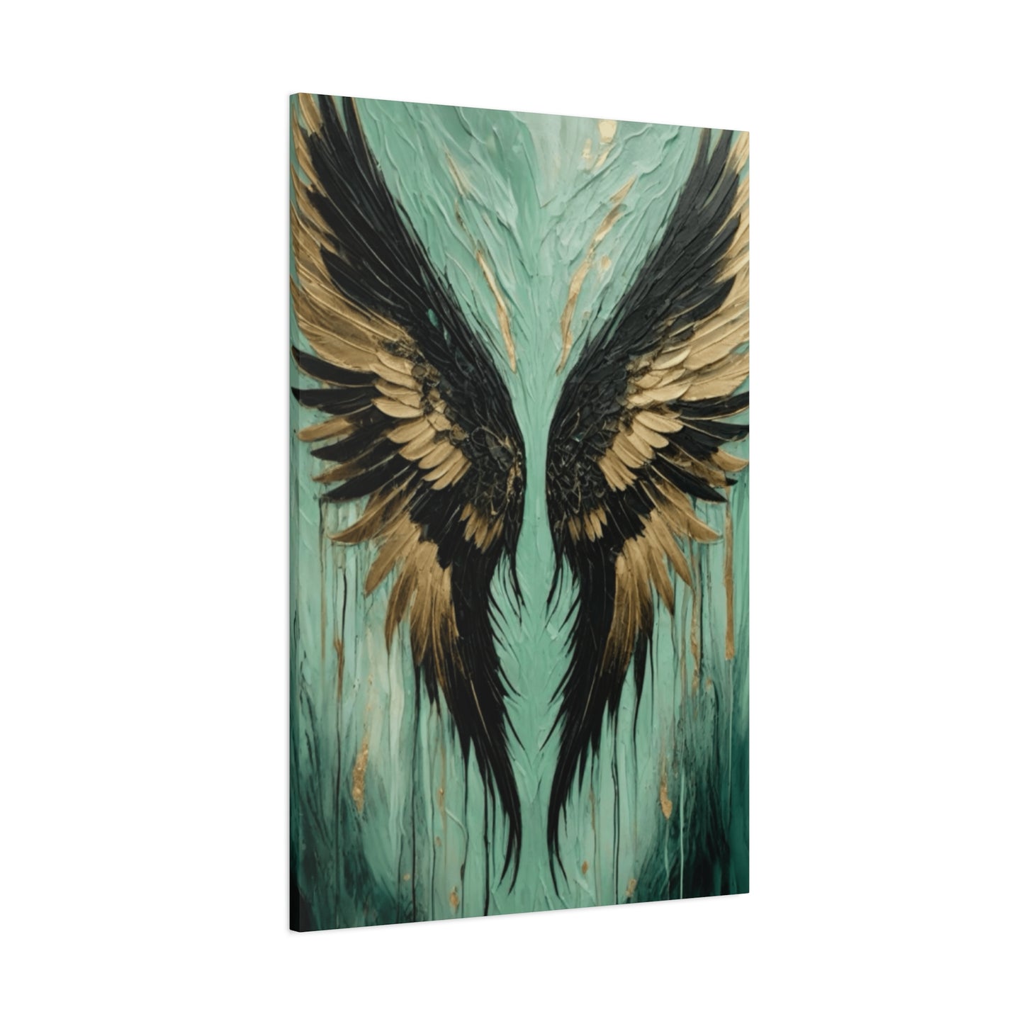 Golden and Black Angel Wings Wall Art & Canvas Prints