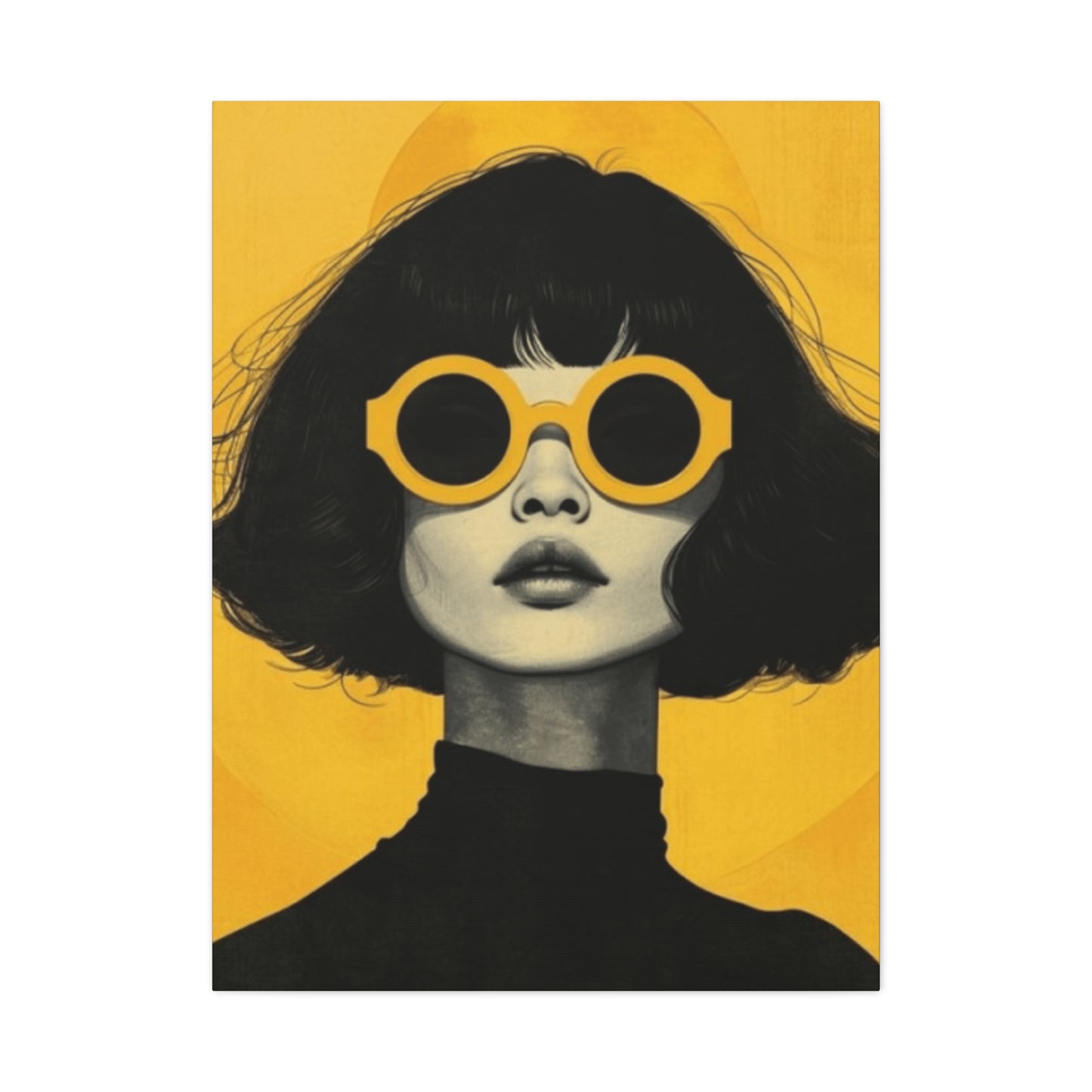 A Women With Sunglasses Portrait Wall Art & Canvas Prints