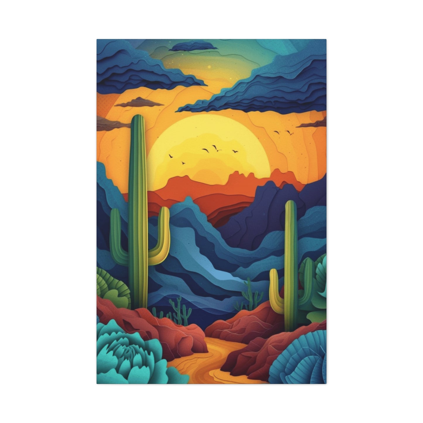 Desert Scenery Painting Wall Art & Canvas Prints