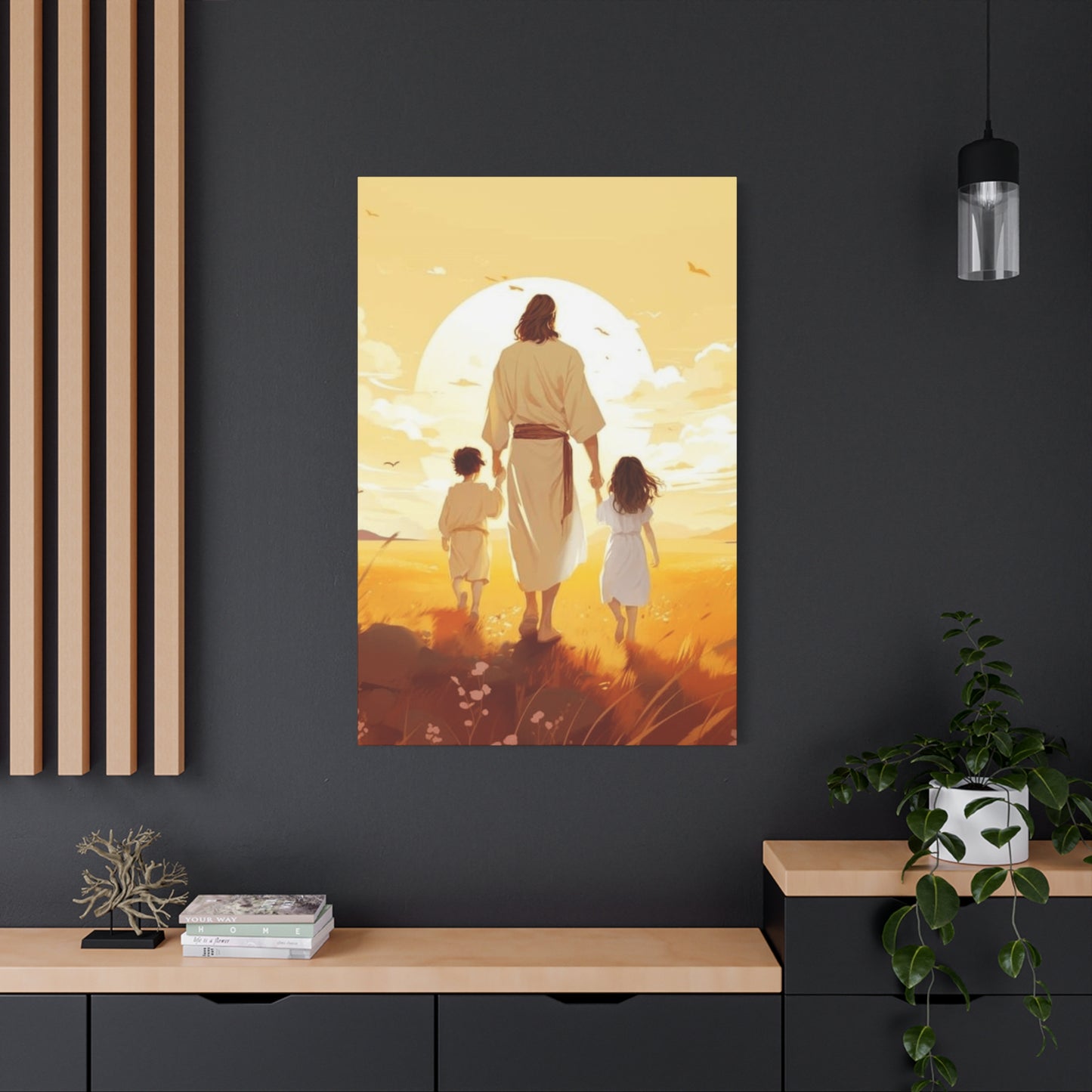 Jesus Walking With Children Wall Art & Canvas Prints