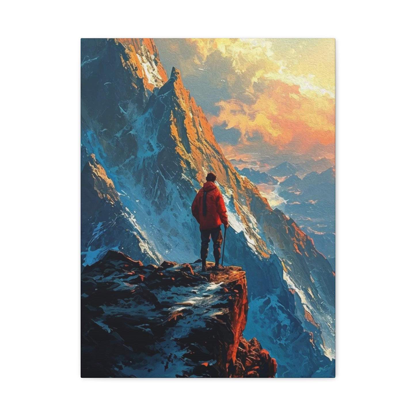 Man in Mountains Wall Art & Canvas Prints