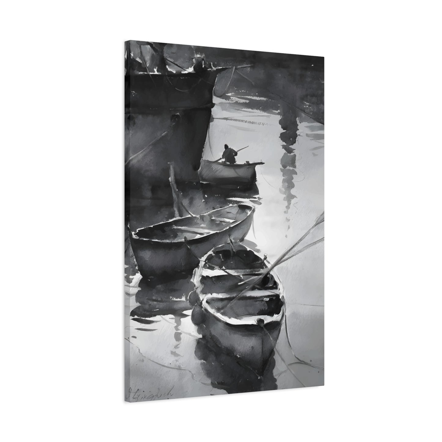 Boat Oil Painting Wall Art & Canvas Prints