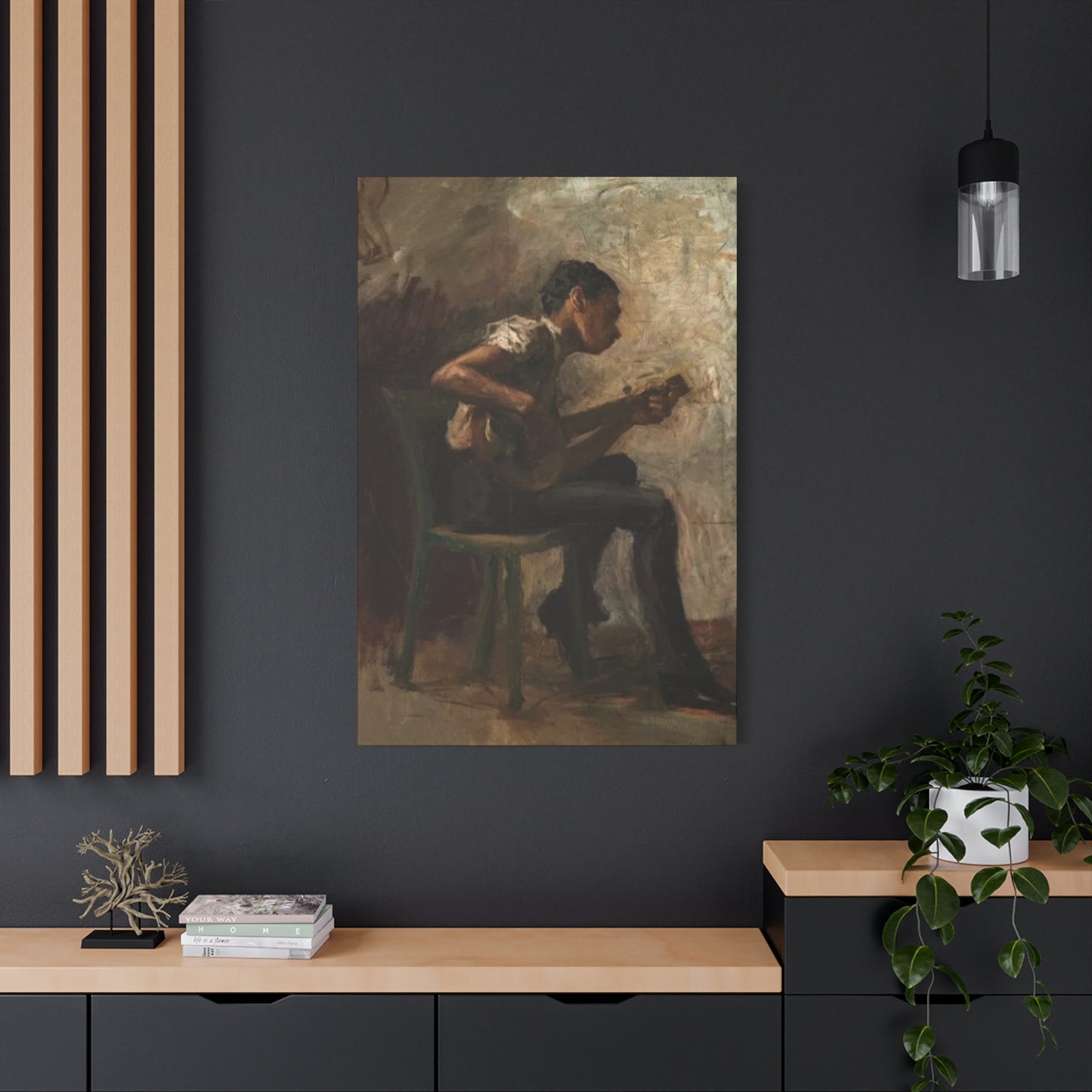 Boy Playing Guitar Wall Art & Canvas Prints