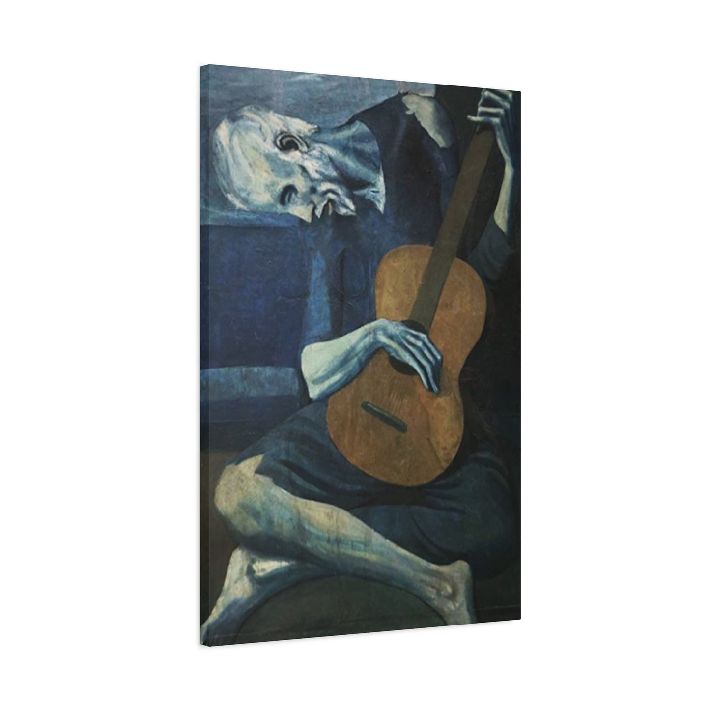 Sad Man Playing Guitar Wall Art & Canvas Prints