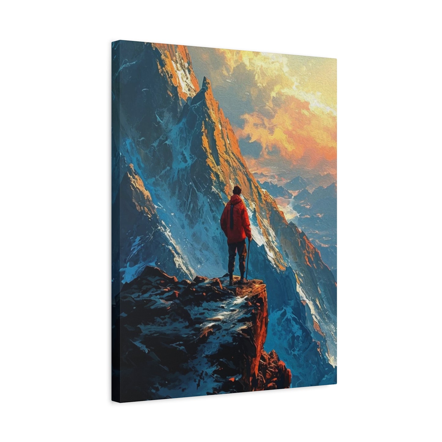 Man in Mountains Wall Art & Canvas Prints