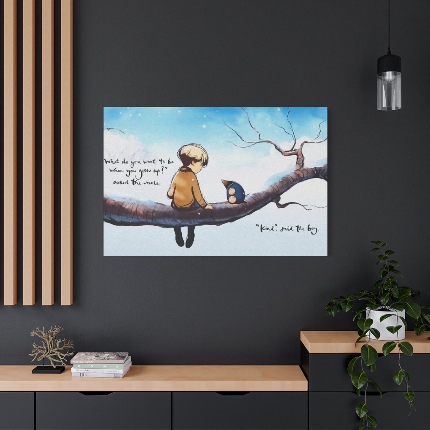 Boy and Bird Wall Art & Canvas Prints