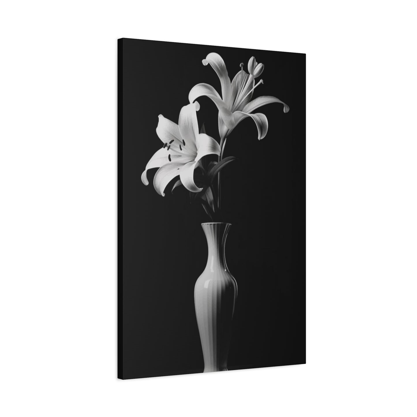 Black & White Flower Pot Wall Art & Canvas Prints