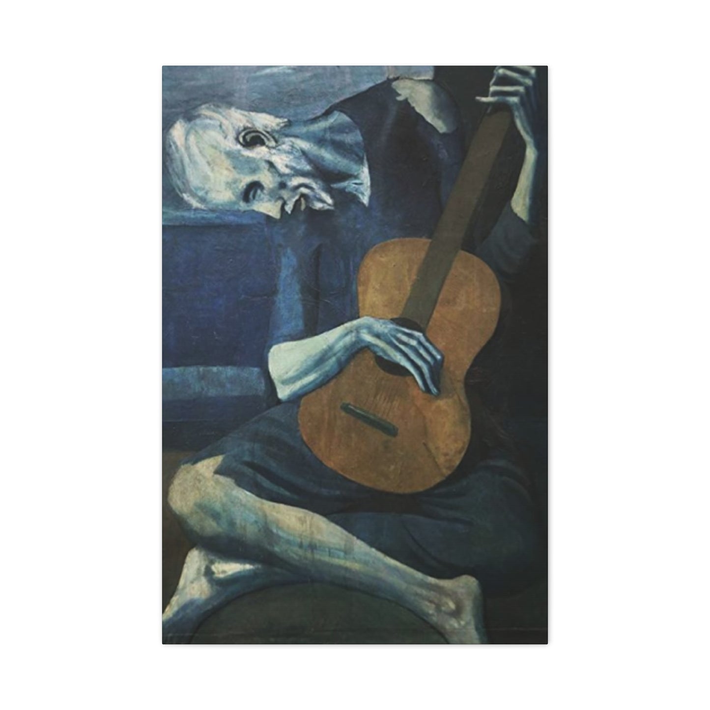 Sad Man Playing Guitar Wall Art & Canvas Prints