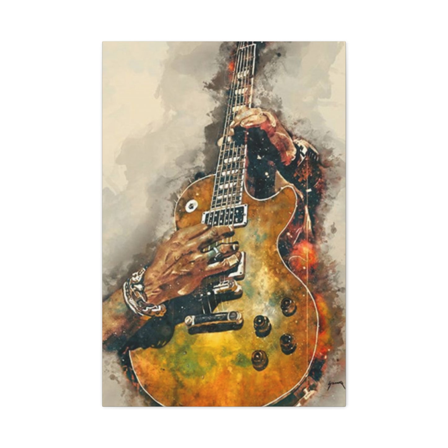 Smoking Guitar Wall Art & Canvas Prints