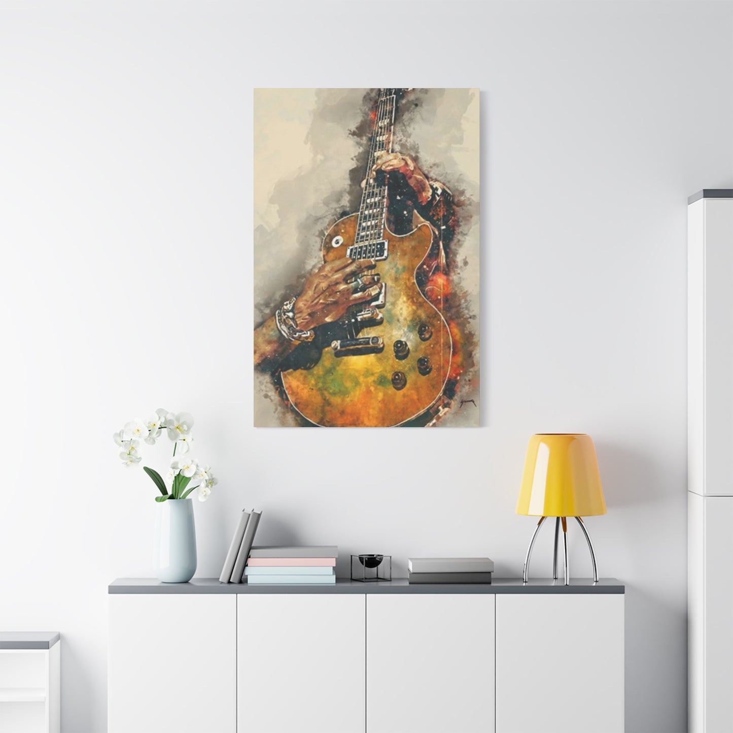 Smoking Guitar Wall Art & Canvas Prints