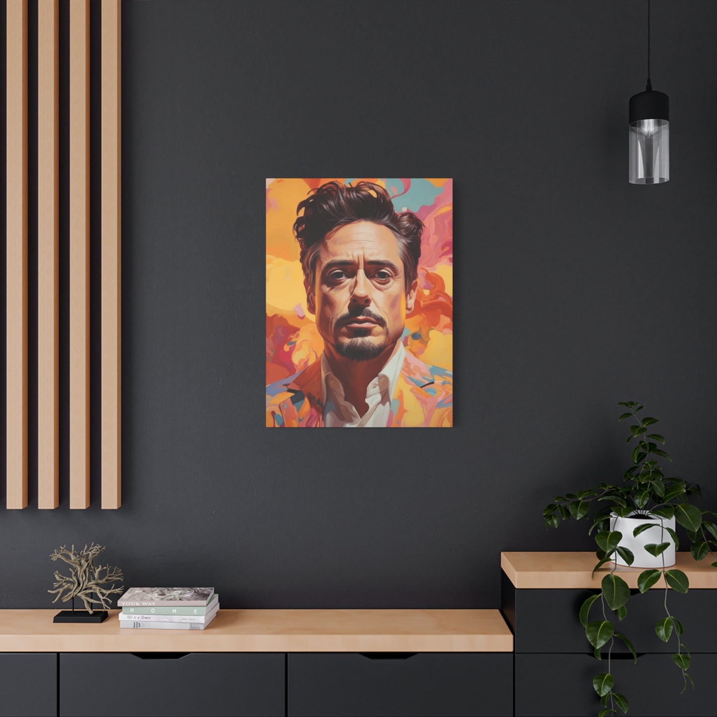 Tony Stark Abstract Portrait Wall Art & Canvas Prints