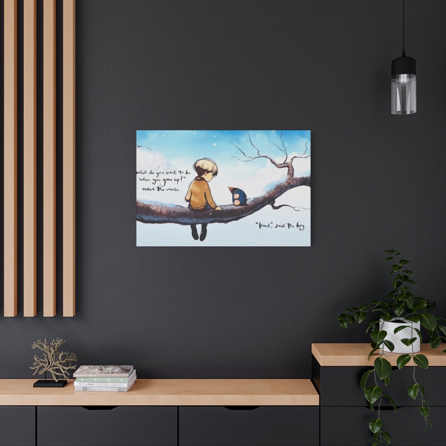 Boy and Bird Wall Art & Canvas Prints