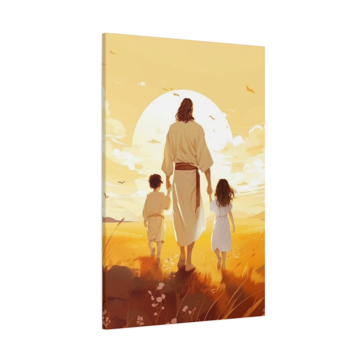 Jesus Walking With Children Wall Art & Canvas Prints