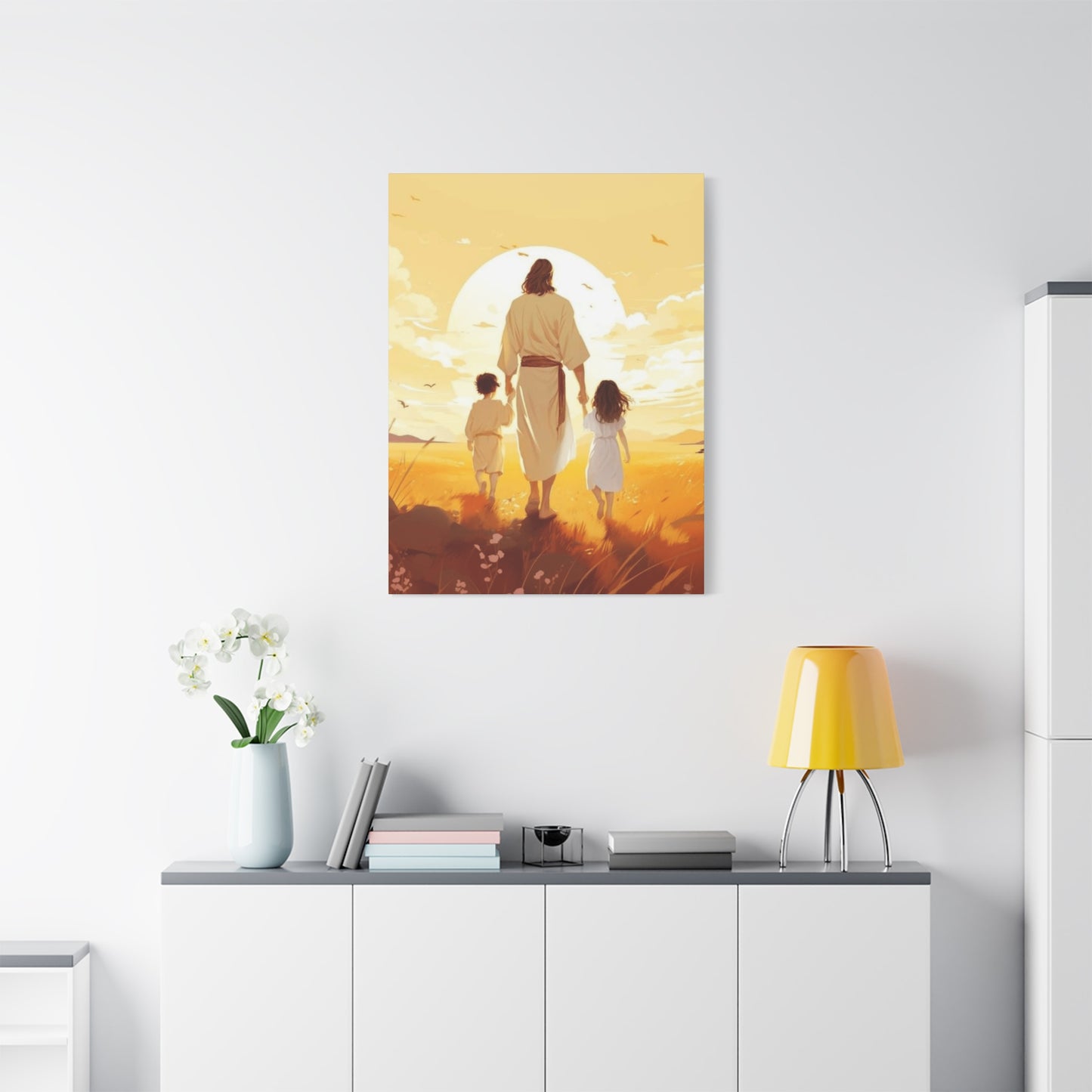 Jesus Walking With Children Wall Art & Canvas Prints