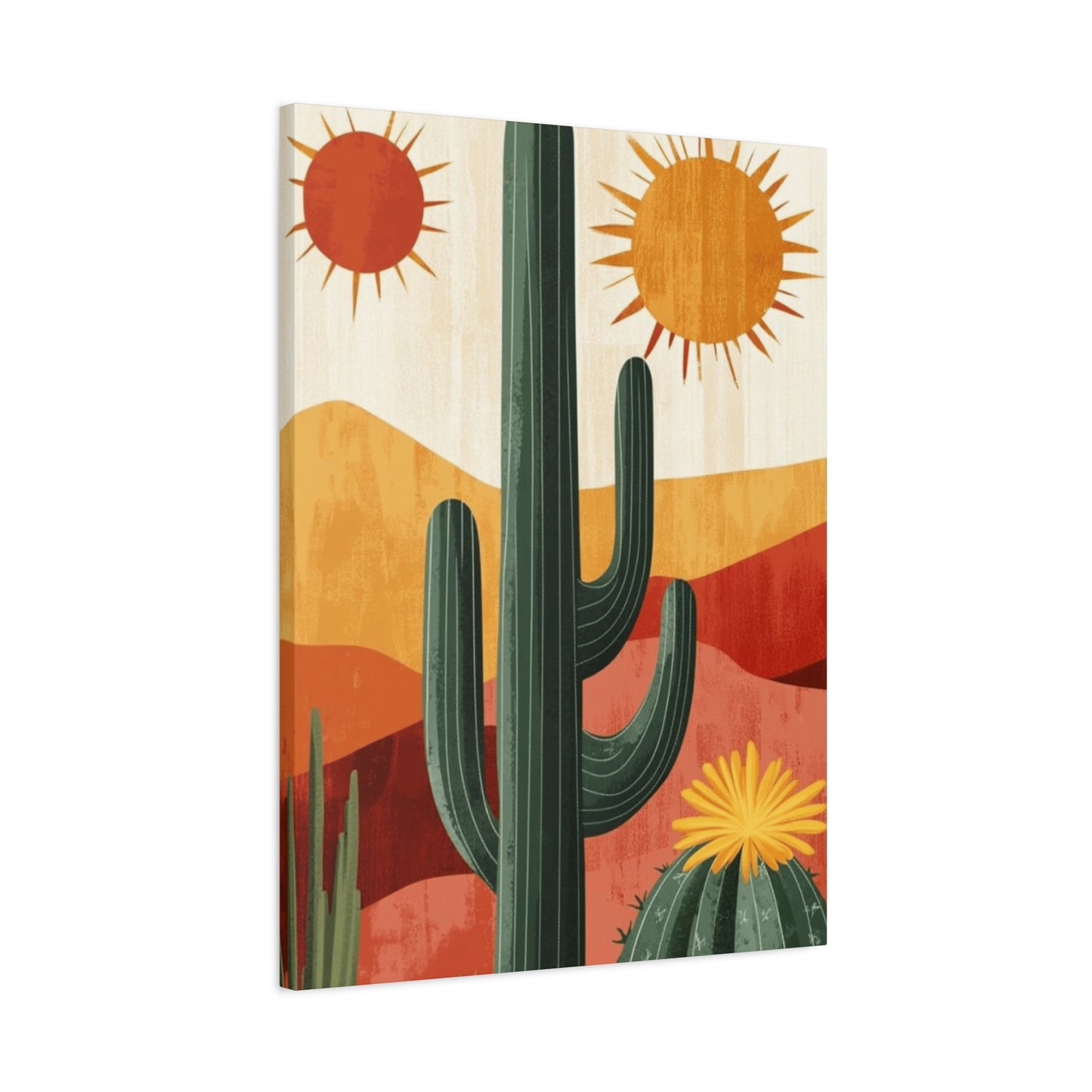 Desert Painting with Two Suns Wall Art & Canvas Prints