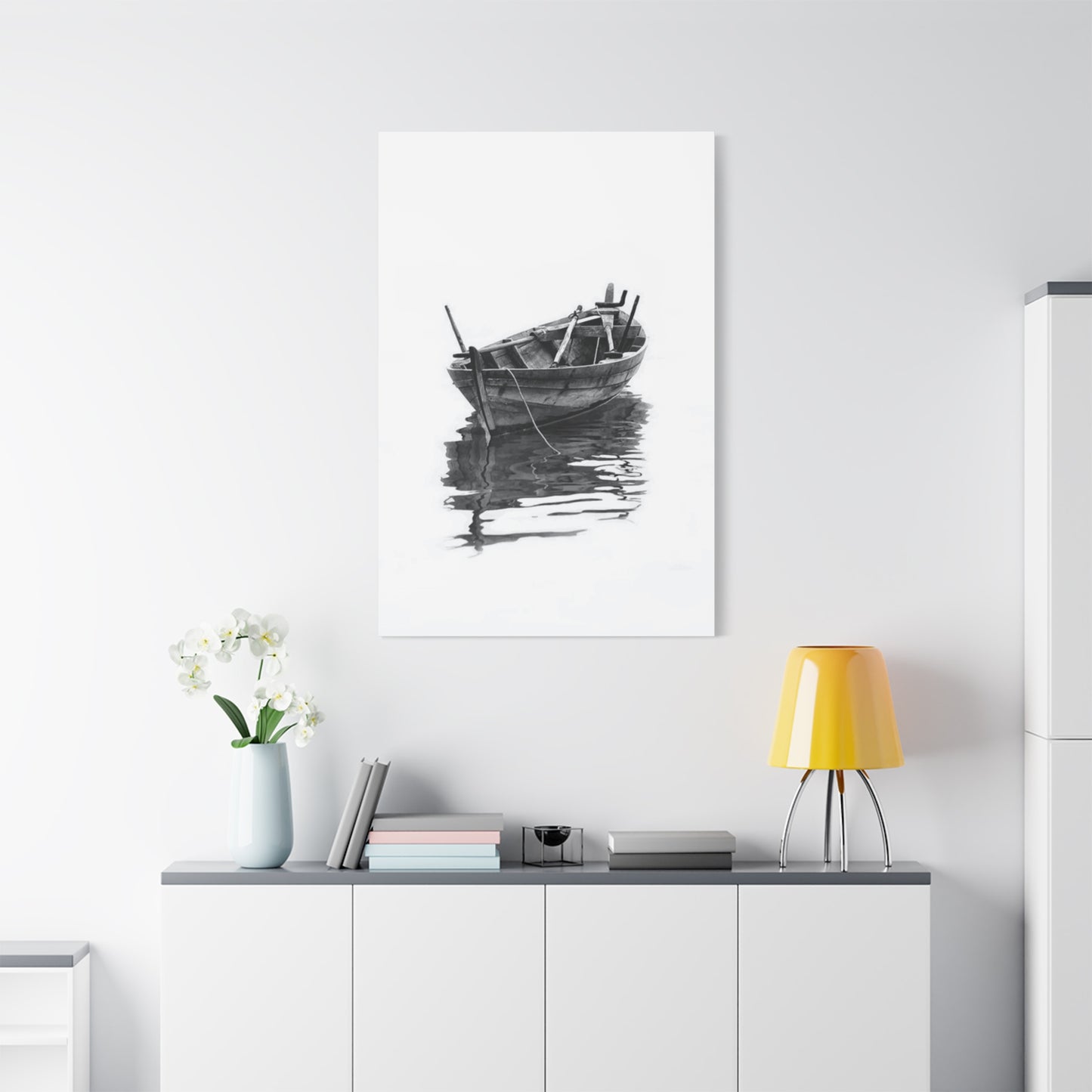 Black & White Boat Wall Art & Canvas Prints