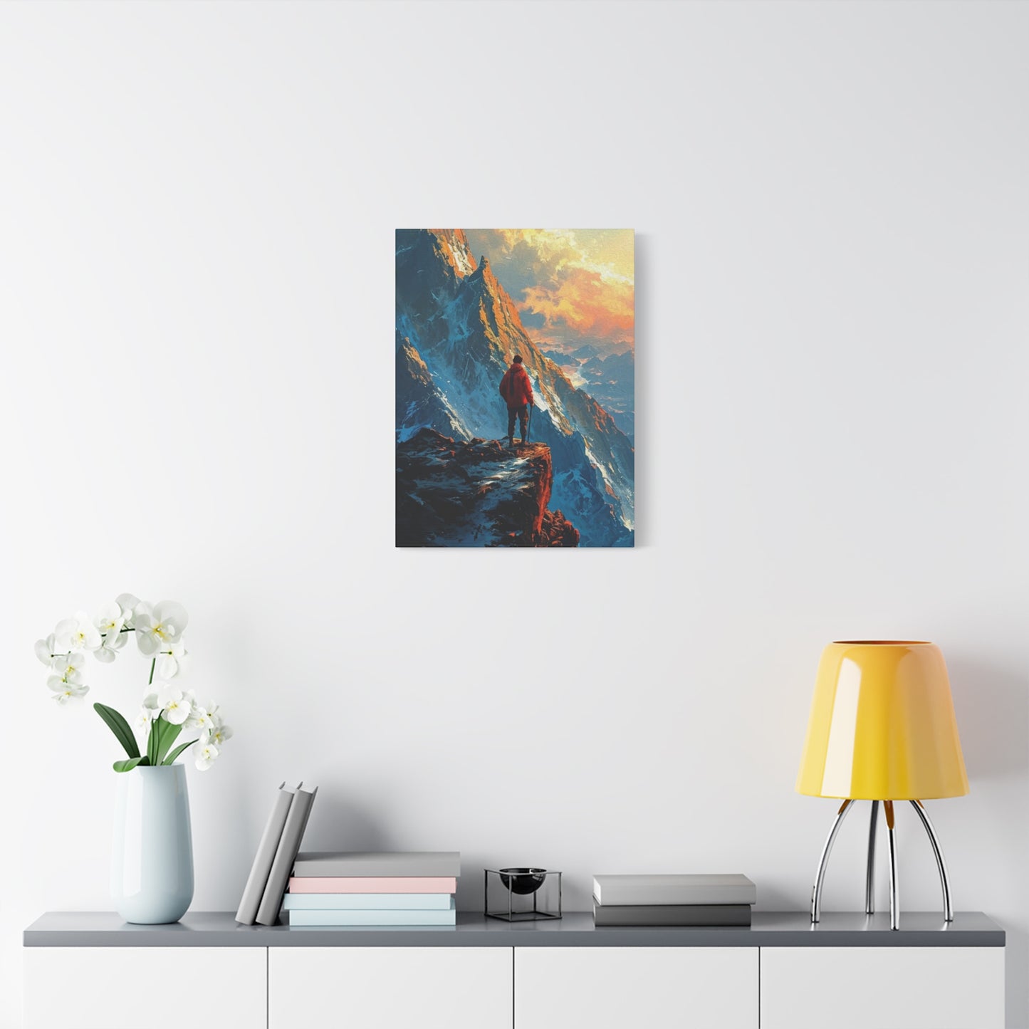 Man in Mountains Wall Art & Canvas Prints