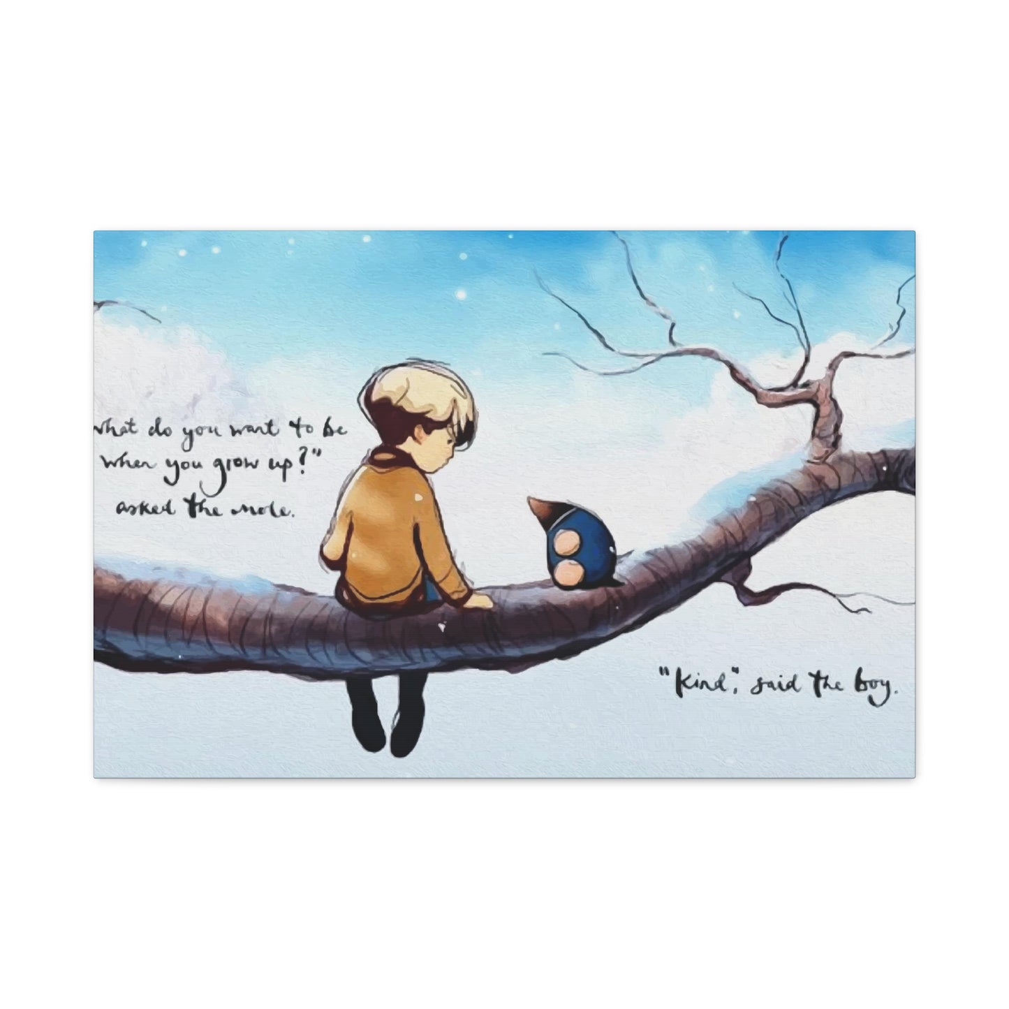 Boy and Bird Wall Art & Canvas Prints