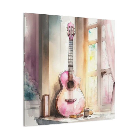 Pink Guitar Wall Art & Canvas Prints