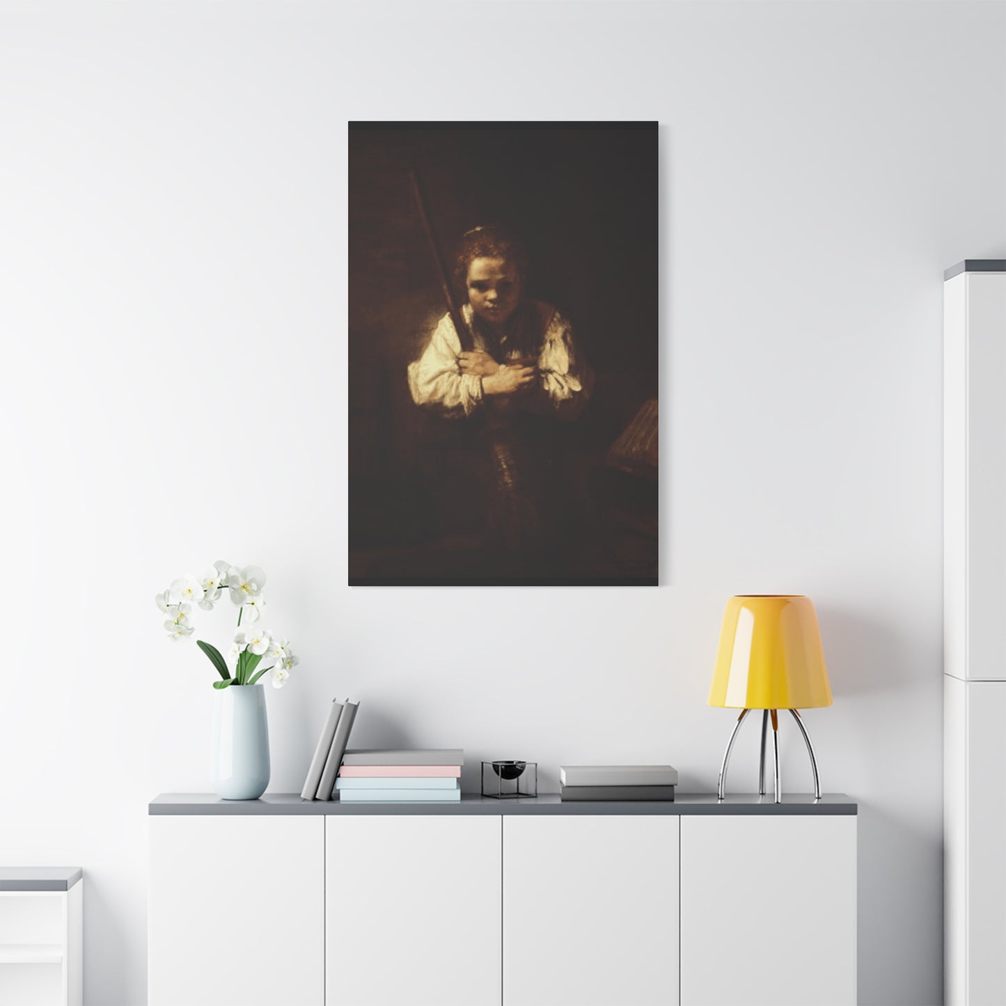 A Girl With A Broom Wall Art & Canvas Prints