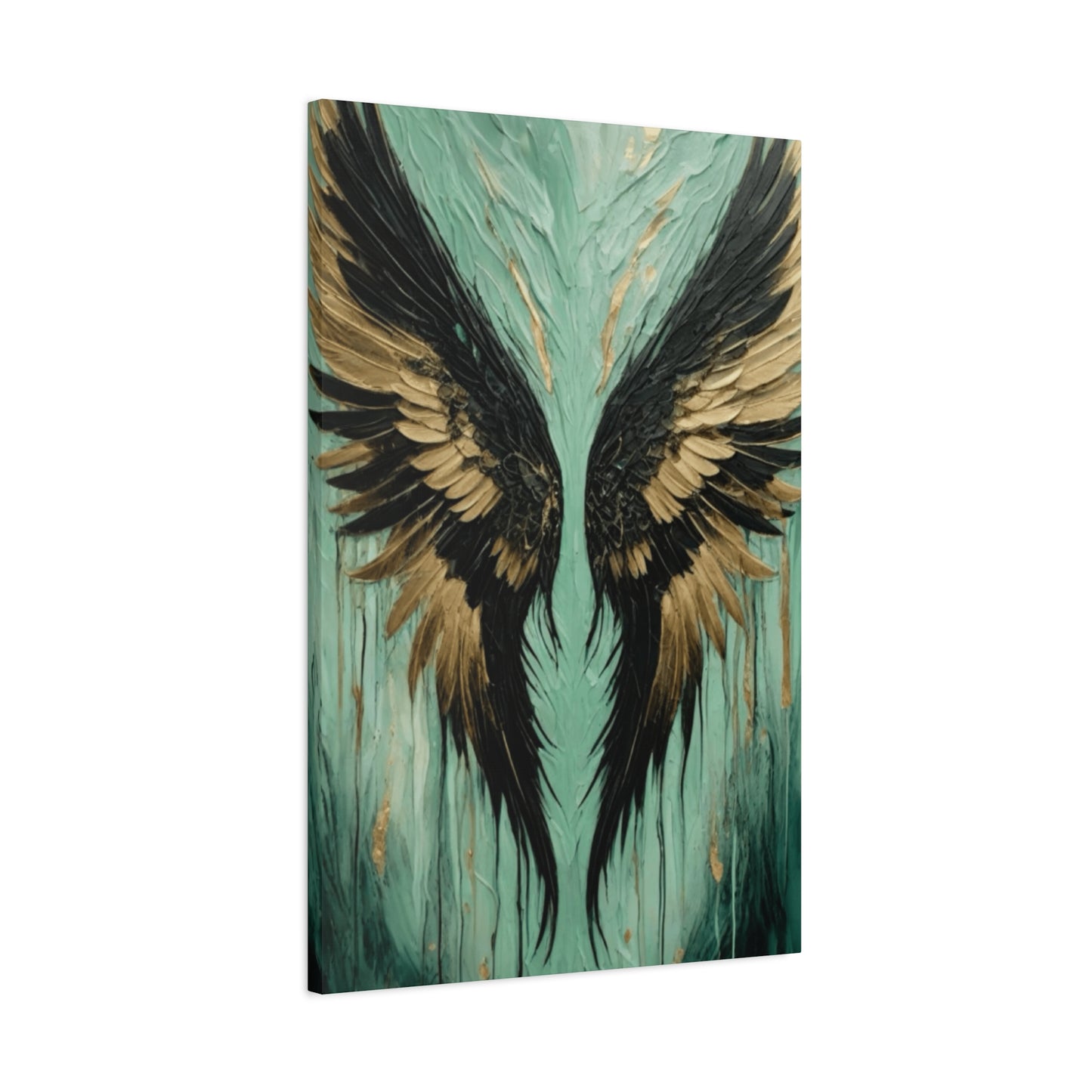 Golden and Black Angel Wings Wall Art & Canvas Prints