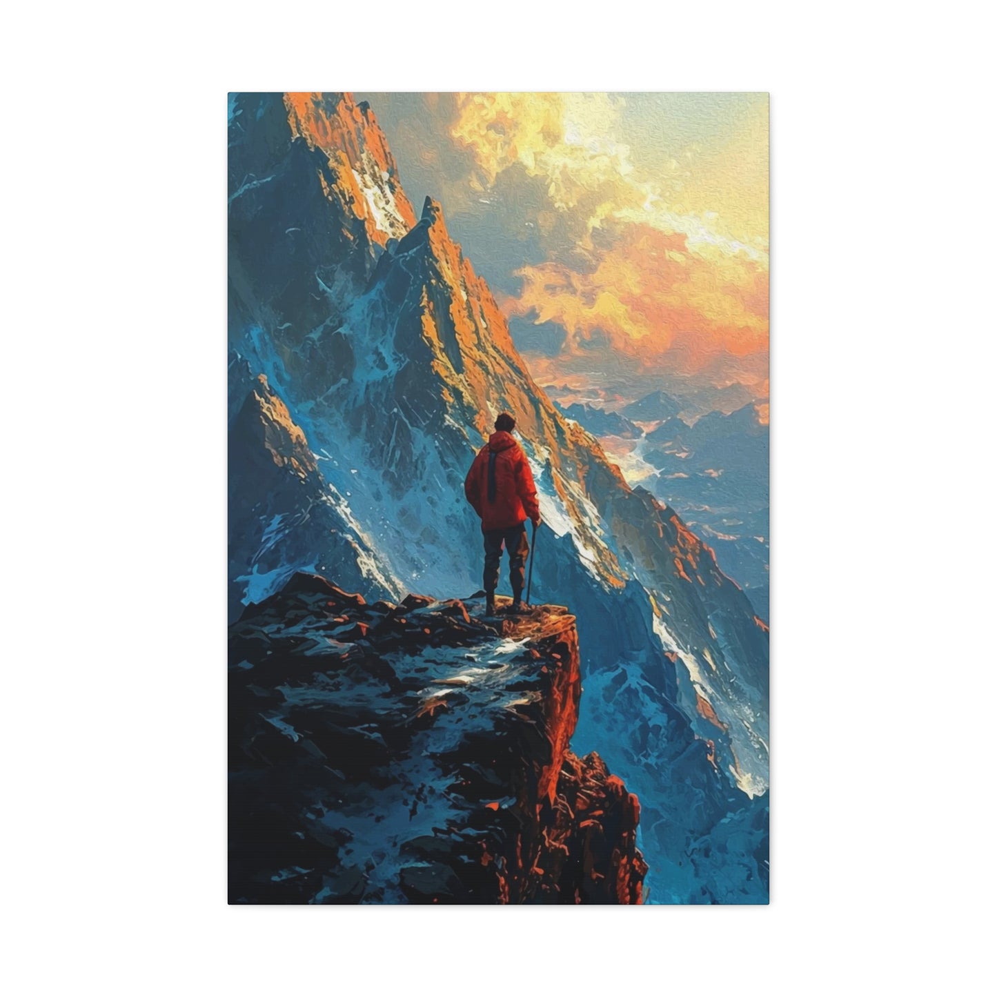 Man in Mountains Wall Art & Canvas Prints