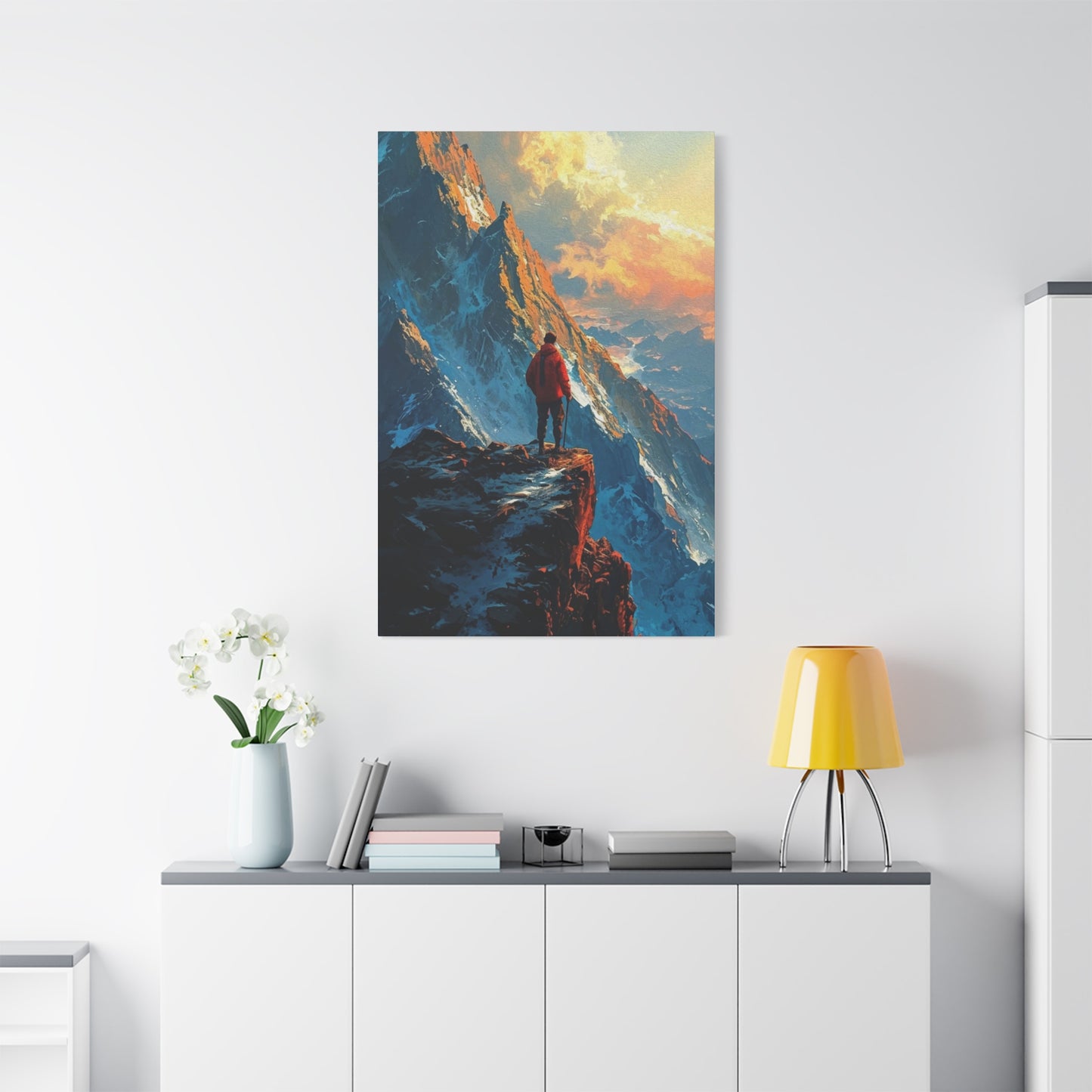 Man in Mountains Wall Art & Canvas Prints