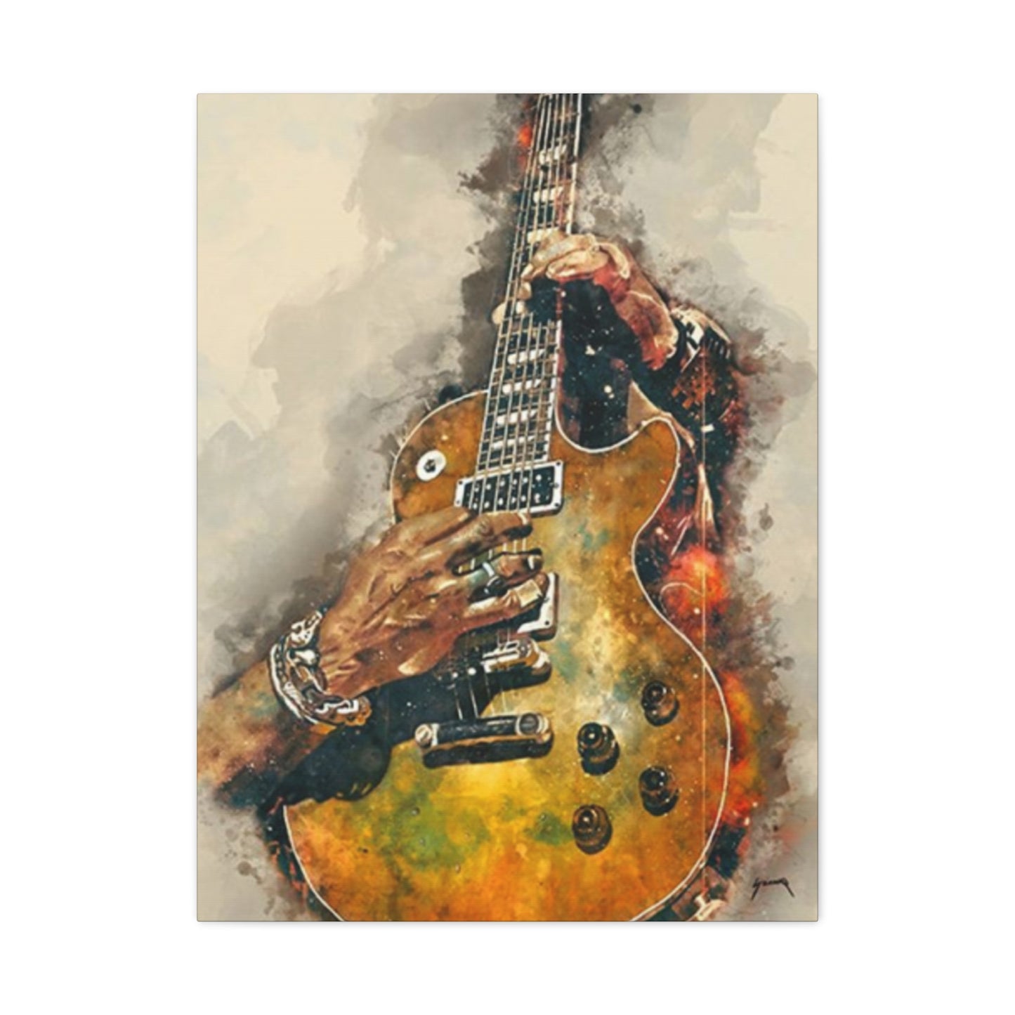 Smoking Guitar Wall Art & Canvas Prints