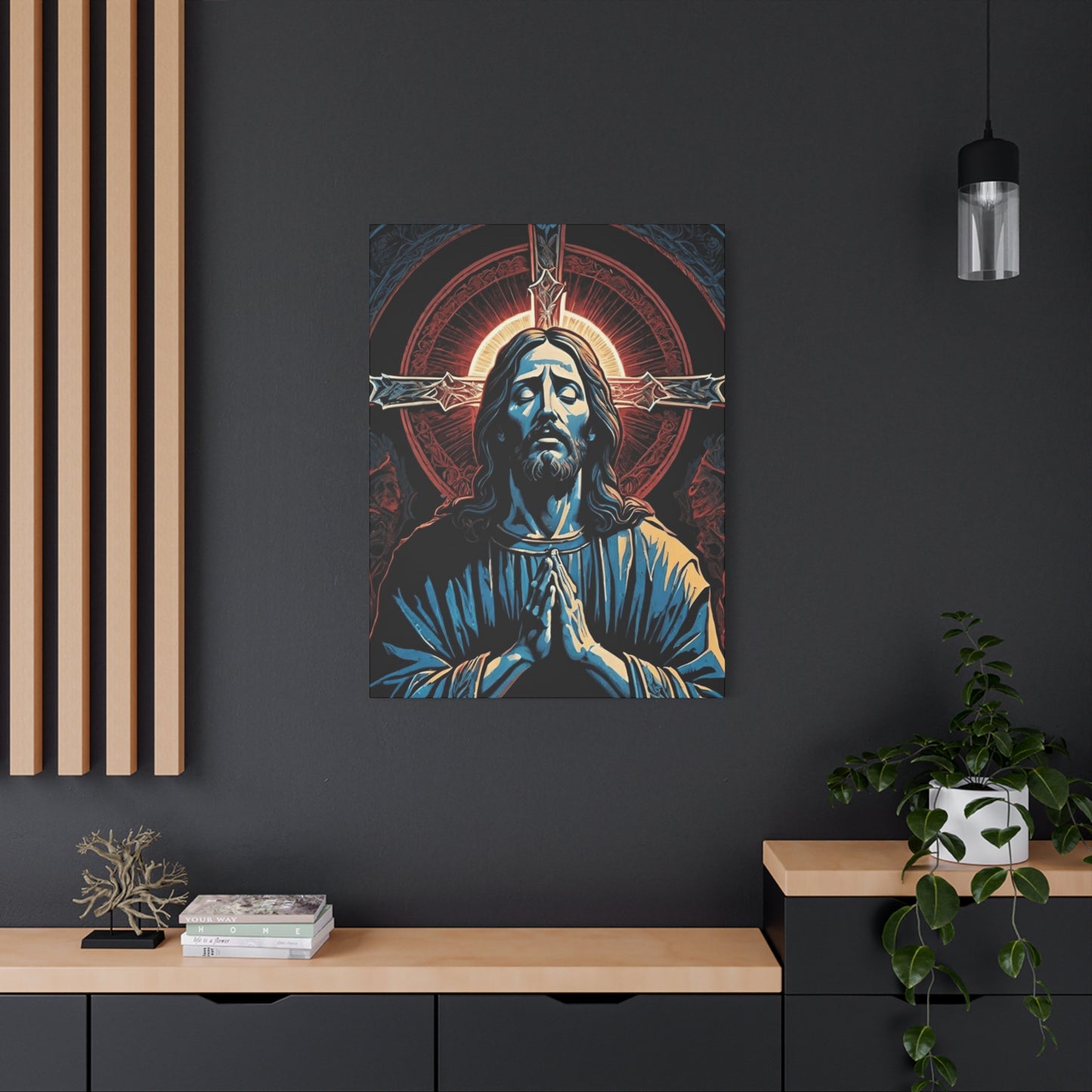 Jesus On A Cross Portrait Wall Art & Canvas Prints