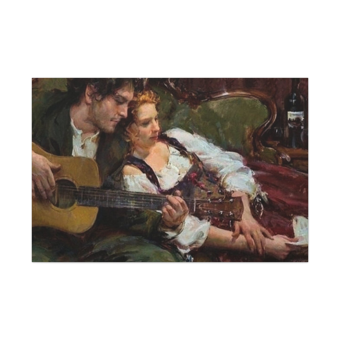 Lover Playing Guitar Wall Art & Canvas Prints